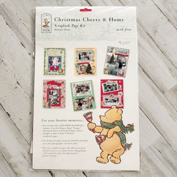 Vintage Classic Winnie the Pooh Scrapbook Page Kits Lot Christmas & Celebration - Picture 2 of 12